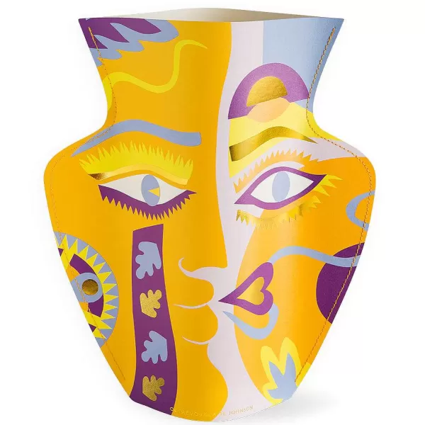OCTAVEO Vases / Petits Objects Déco^Vase Déco Papier - Johnson Orange