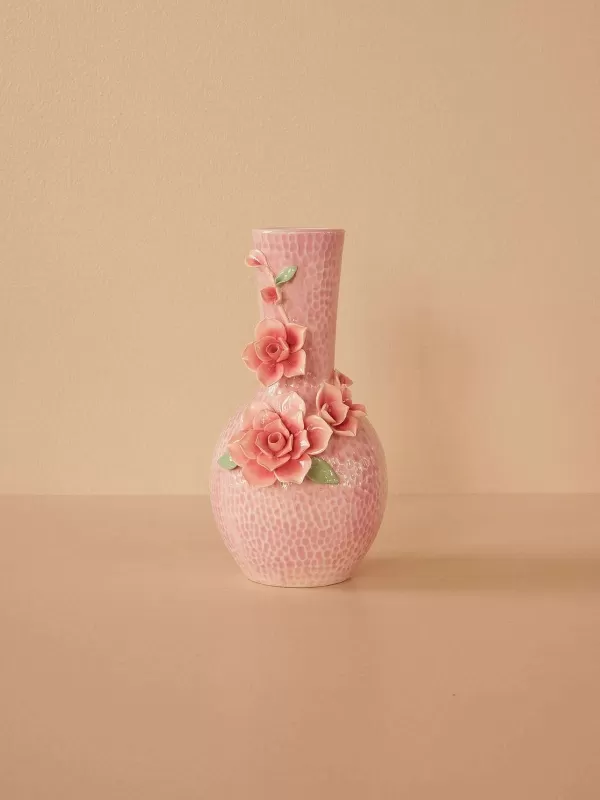 RICE Vases / Petits Objects Déco^Vase Flowers C Ramique - Rose