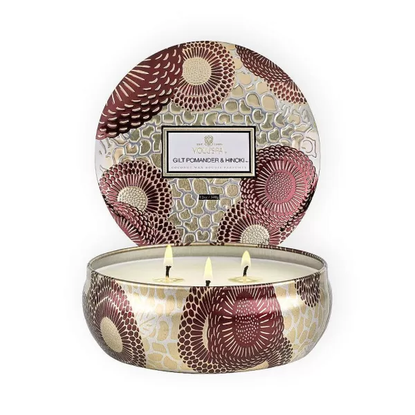 AROMA HOME/VOLUSPA Bougies / Senteurs^Voluspa Bougie Parfum E 3 M Ches - Gilt Pomander & Hinoki